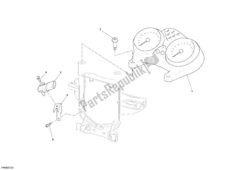 All parts for the Meter of the Ducati Sportclassic Sport 1000 USA 2008